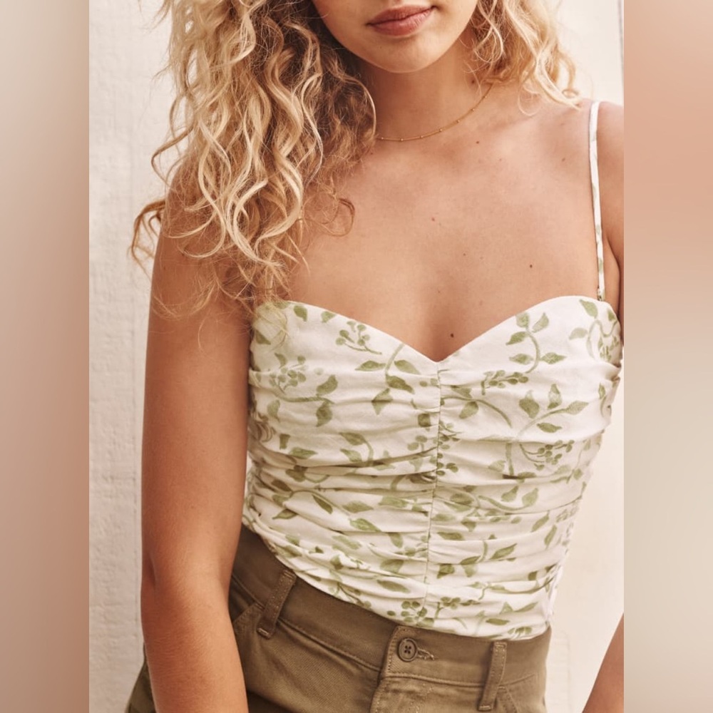 reformation FENNEL linen top